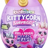 Rainbocorns katje in een ei – paars‑goud, serie 2