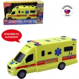 Ambulance met vliegwielaandrijving met licht en geluid 19 cm